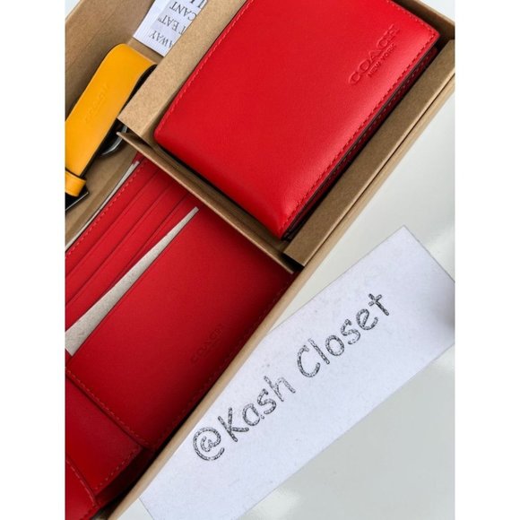 Coach Mens Wallet Boxed 3 In 1 Wallet Gift Set In Signature Canvas - Picture 10 of 11